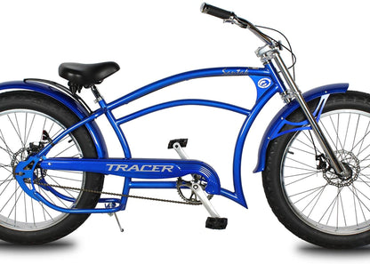 Tracer 26" Santak GT Chopper Stretch Cruiser 1-Speed Fat Tire Bike - MB-SANTAK-BL