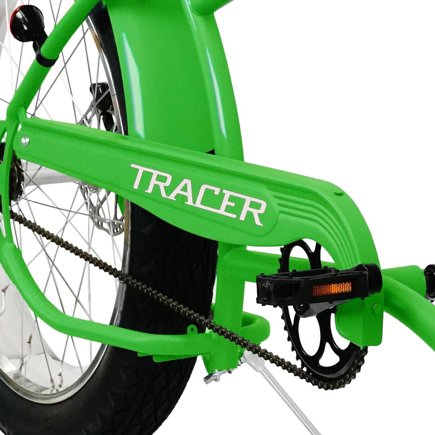 Tracer 26" Santak GT Chopper Stretch Cruiser 1-Speed Fat Tire Bike - MB-SANTAK-BL