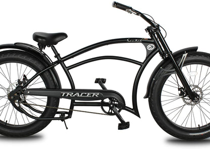 Tracer 26" Santak GT Chopper Stretch Cruiser 1-Speed Fat Tire Bike - MB-SANTAK-BL