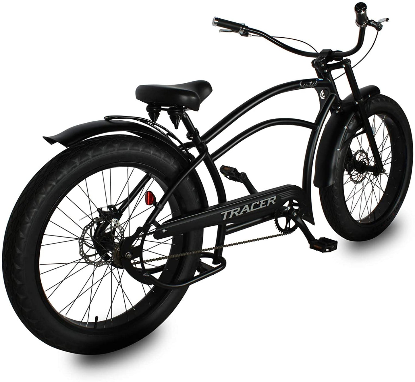 Tracer 26" Santak GT Chopper Stretch Cruiser 1-Speed Fat Tire Bike - MB-SANTAK-BL