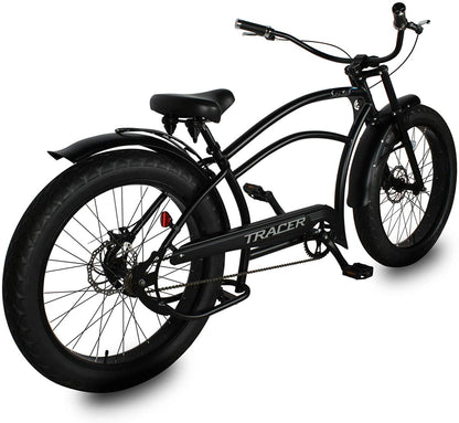 Tracer 26" Santak GT Chopper Stretch Cruiser 1-Speed Fat Tire Bike - MB-SANTAK-BL