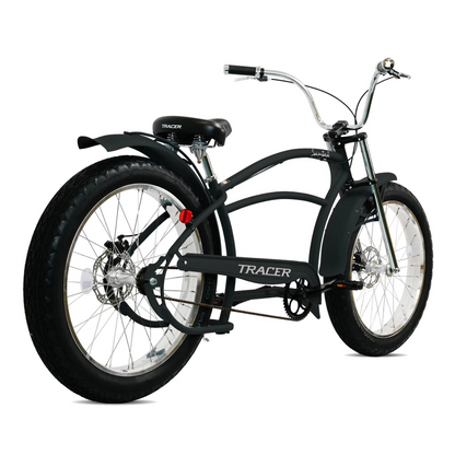 Tracer 26" Santak GT Chopper Stretch Cruiser 1-Speed Fat Tire Bike - MB-SANTAK-BL