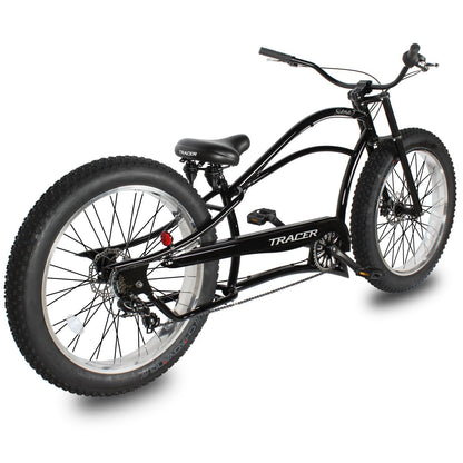 Tracer 26" Siena Chopper Stretch Cruiser Fat Tire Bike - MB-SIENA-M-BK/PLS