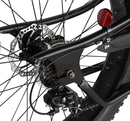 Tracer 26" Siena GT Chopper Stretch Cruiser Fat Tire Oversized Frame Bike - MB-SIENA GT-BK/PLS