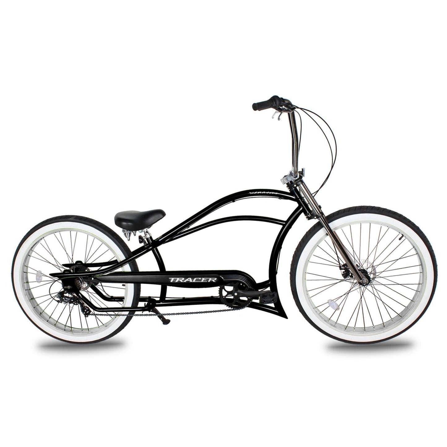 Tracer 29" Siena GT-7 Chopper Stretch Cruiser Fat Tire 7-Speed Bike - MB-SIENA GT 7-29-GRN/GRN