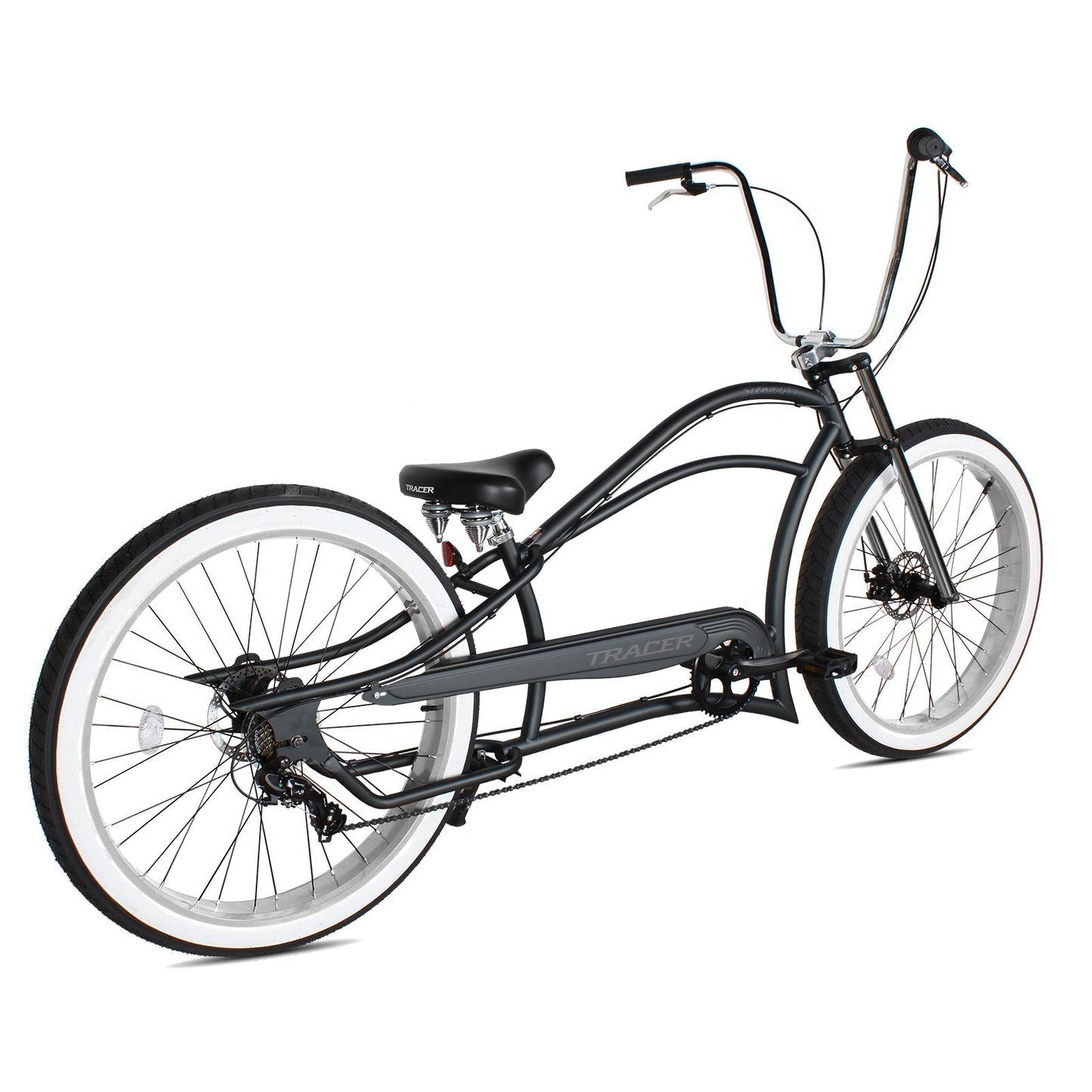 Tracer 29" Siena GT-7 Chopper Stretch Cruiser Fat Tire 7-Speed Bike - MB-SIENA GT 7-29-GRN/GRN