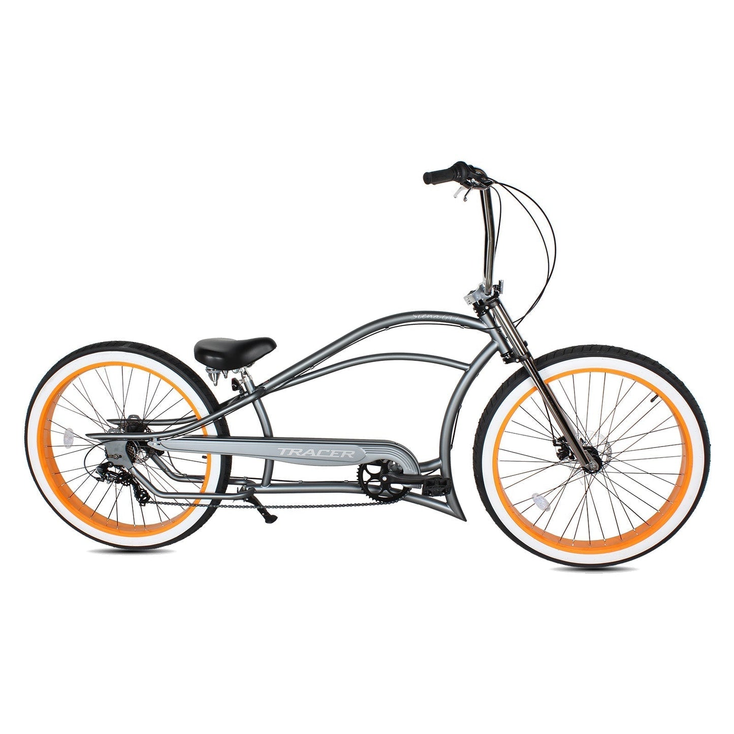 Tracer 29" Siena GT-7 Chopper Stretch Cruiser Fat Tire 7-Speed Bike - MB-SIENA GT 7-29-GRN/GRN