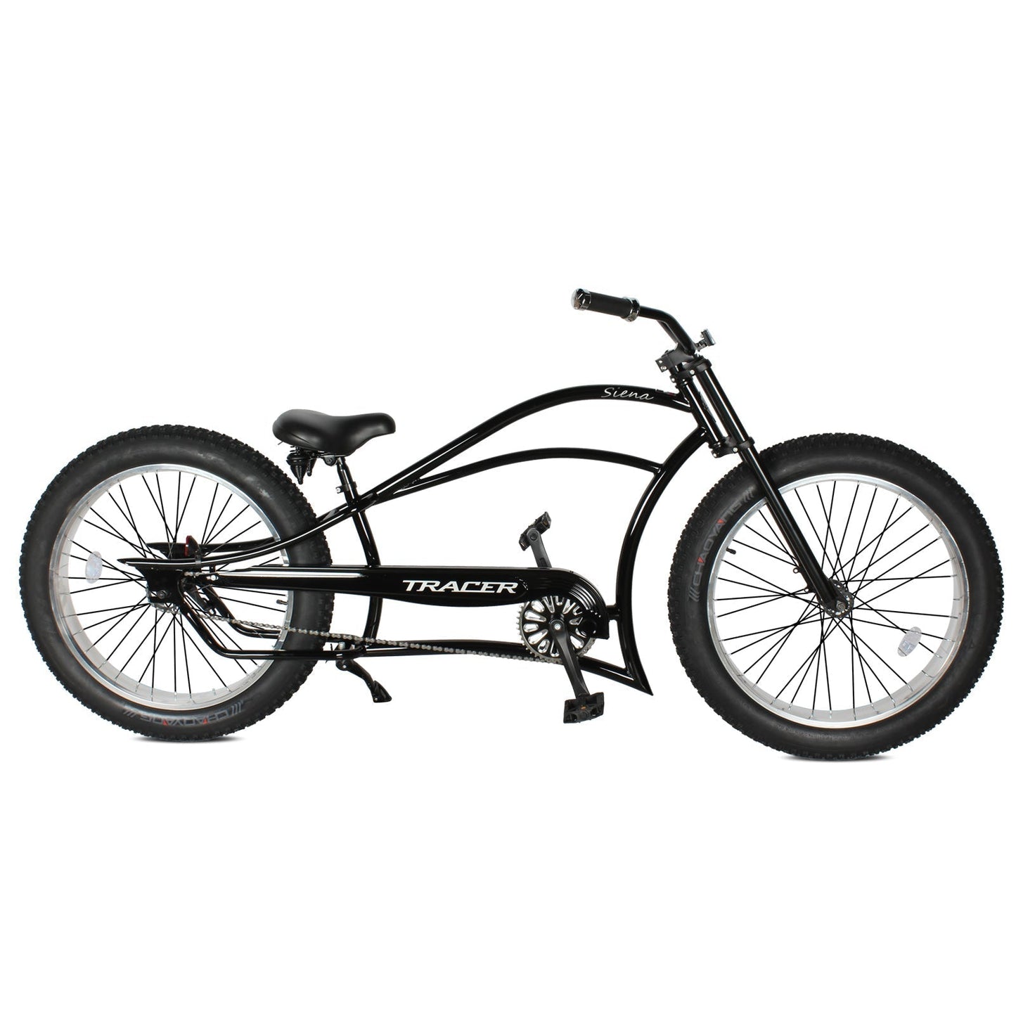Tracer 26" Siena Chopper Stretch Cruiser Fat Tire Bike - MB-SIENA-M-BK/PLS
