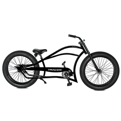Tracer 26" Siena Chopper Stretch Cruiser Fat Tire Bike - MB-SIENA-M-BK/PLS