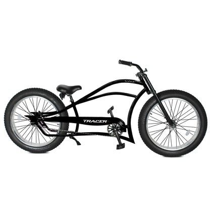 Tracer 26" Siena Chopper Stretch Cruiser Fat Tire Bike - MB-SIENA-M-BK/PLS