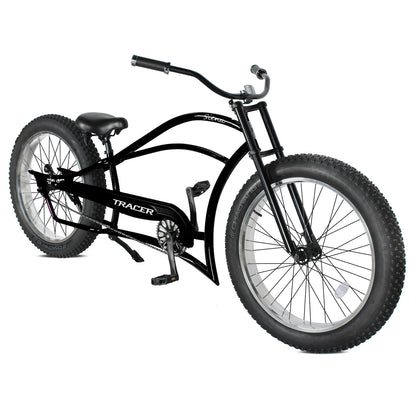 Tracer 26" Siena Chopper Stretch Cruiser Fat Tire Bike - MB-SIENA-M-BK/PLS