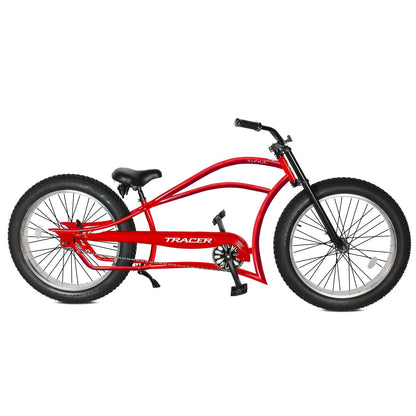 Tracer 26" Siena Chopper Stretch Cruiser Fat Tire Bike - MB-SIENA-M-BK/PLS