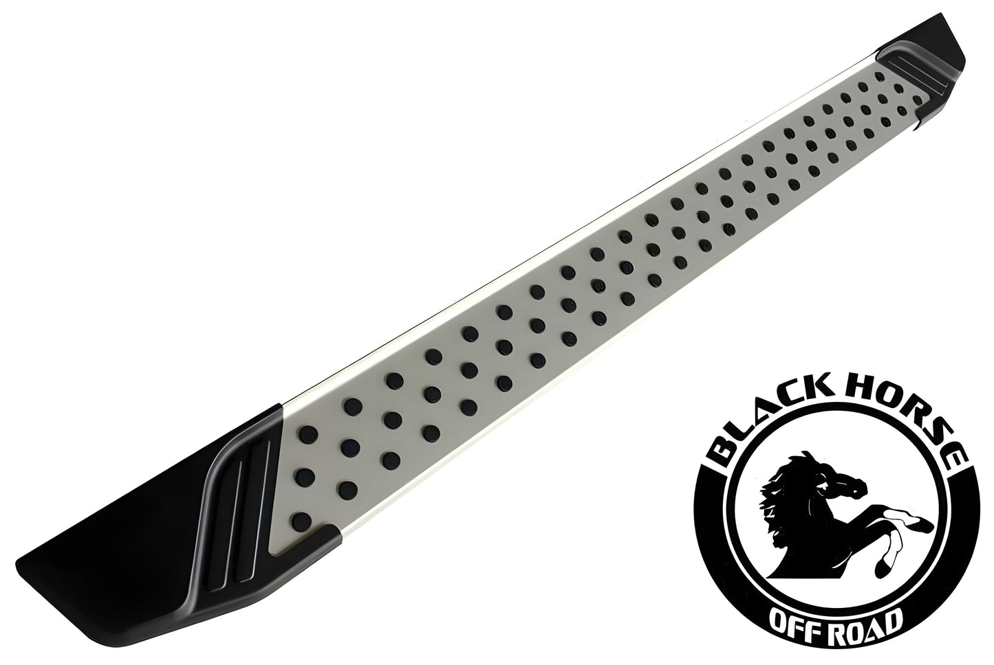 Black Horse Vortex Running Boards Aluminum - BLKVOK376