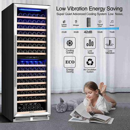 BODEGAcooler 24" Free Standing 174 Bottles Wine Cooler Dual Zone - JC-428B