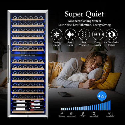 BODEGAcooler 24" Large Capacity 154 Bottles Wine Cooler Dual Zone - YC-408C