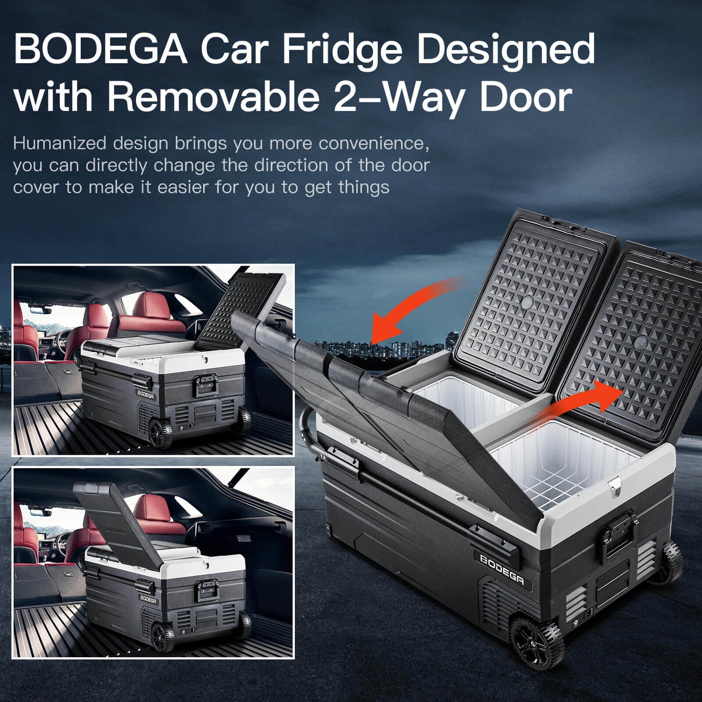 BODEGAcooler Large Portable Fridge 100qt/95L Dual Zone - TWW95