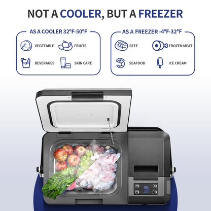 BODEGAcooler Mini 12V Portable Freezer J9 10Qt/9L with Battery - J9