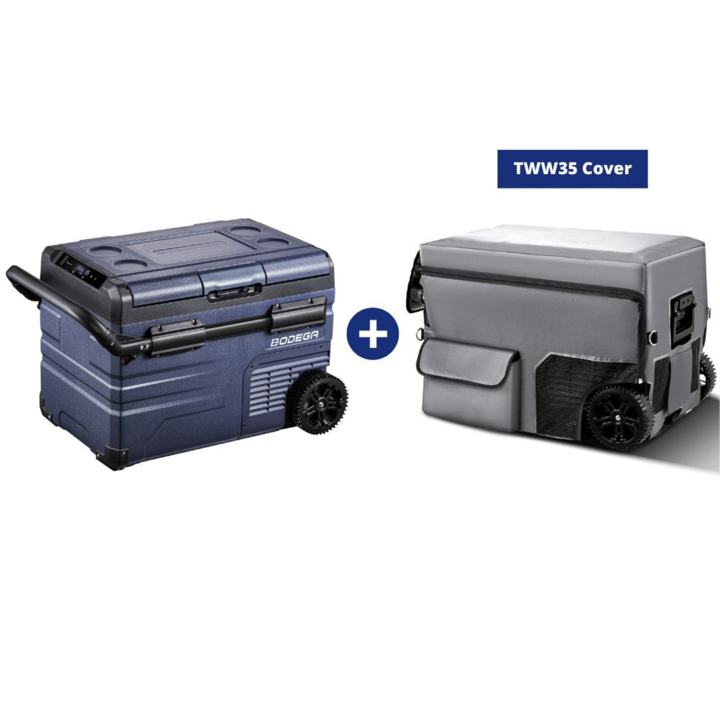 BODEGAcooler Portable Refrigerator 37qt/35L Dual Zone on Wheels - TWW35