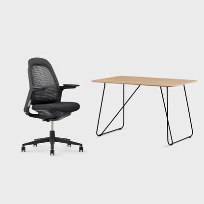 Breck Office Chair & Market Desk Set