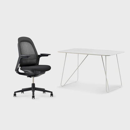 Breck Office Chair & Market Desk Set