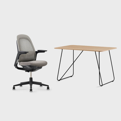 Breck Office Chair & Market Desk Set