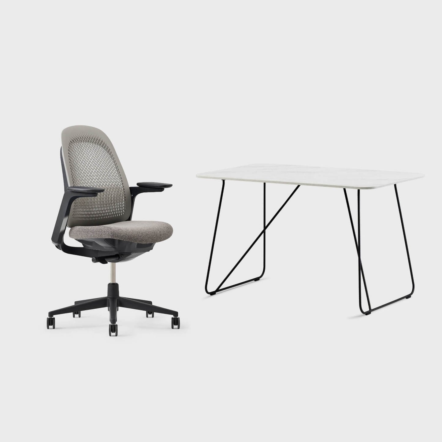 Breck Office Chair & Market Desk Set