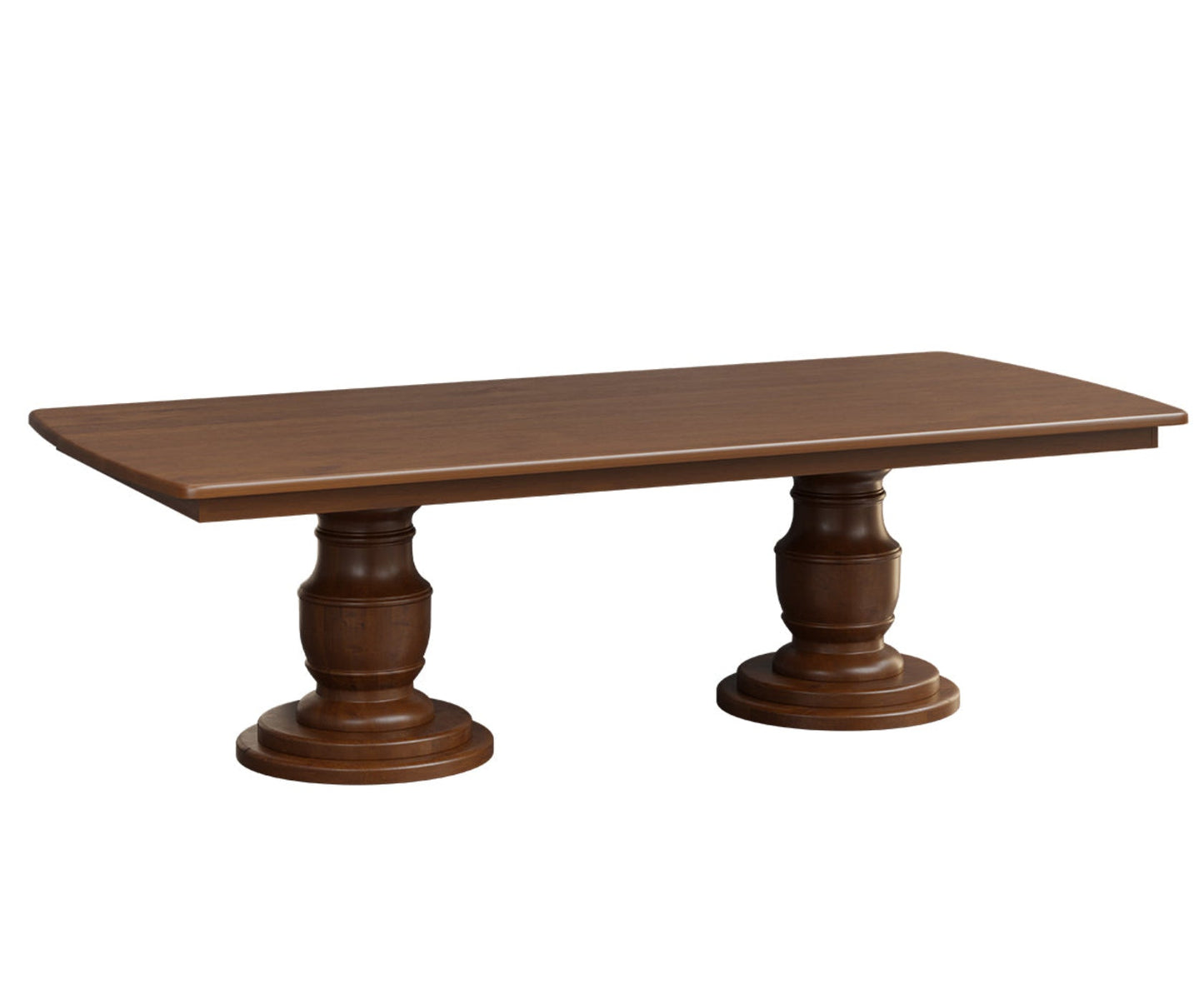 QW Amish Burlington Double Pedestal Table - 235P-BURLINGTON-DBL