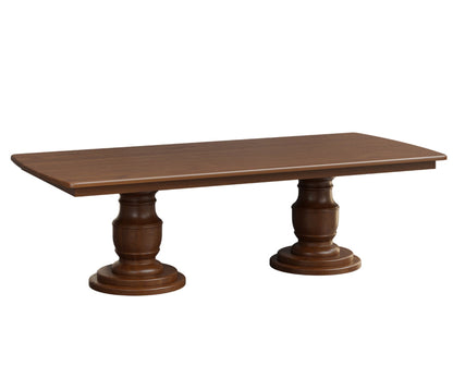 QW Amish Burlington Double Pedestal Table - 235P-BURLINGTON-DBL