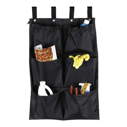 Hospitality 1 Source CB12BLK 12 Pocket Caddy Bag 21" x 32"— Black Case Pack of 6 Pieces - CB12BLK