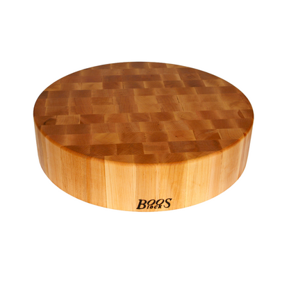 John Boos CCB18-R Chinese Chopping Block, Northern Hard Rock Maple 18" Diameter - JBCCB18R