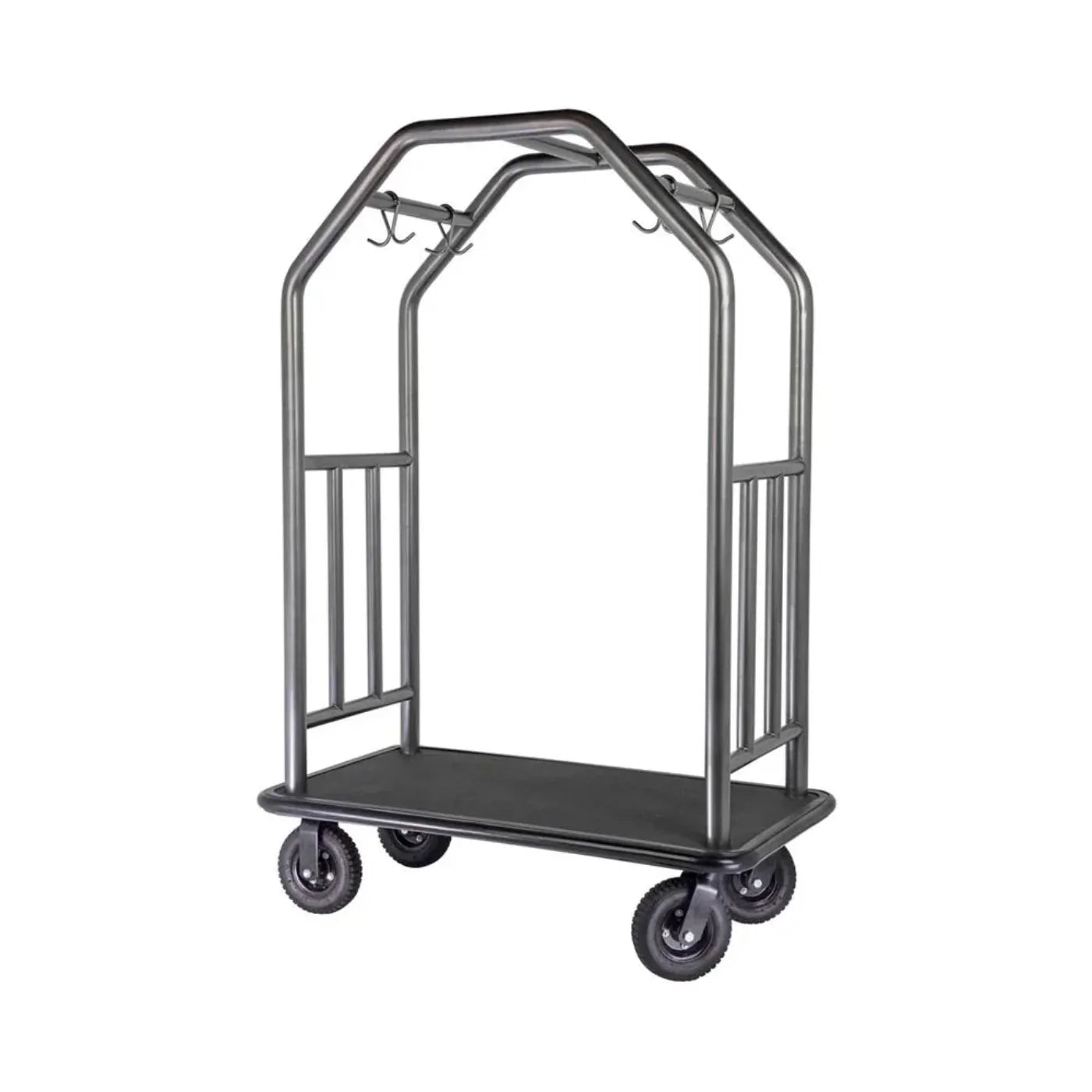 Hospitality 1 Source CCRDBL01 Coastal Series Estate Cart — Rubber Mat Deck- 8" pneumatic wheels Case Pack of 10 Pieces - CCRDBL01