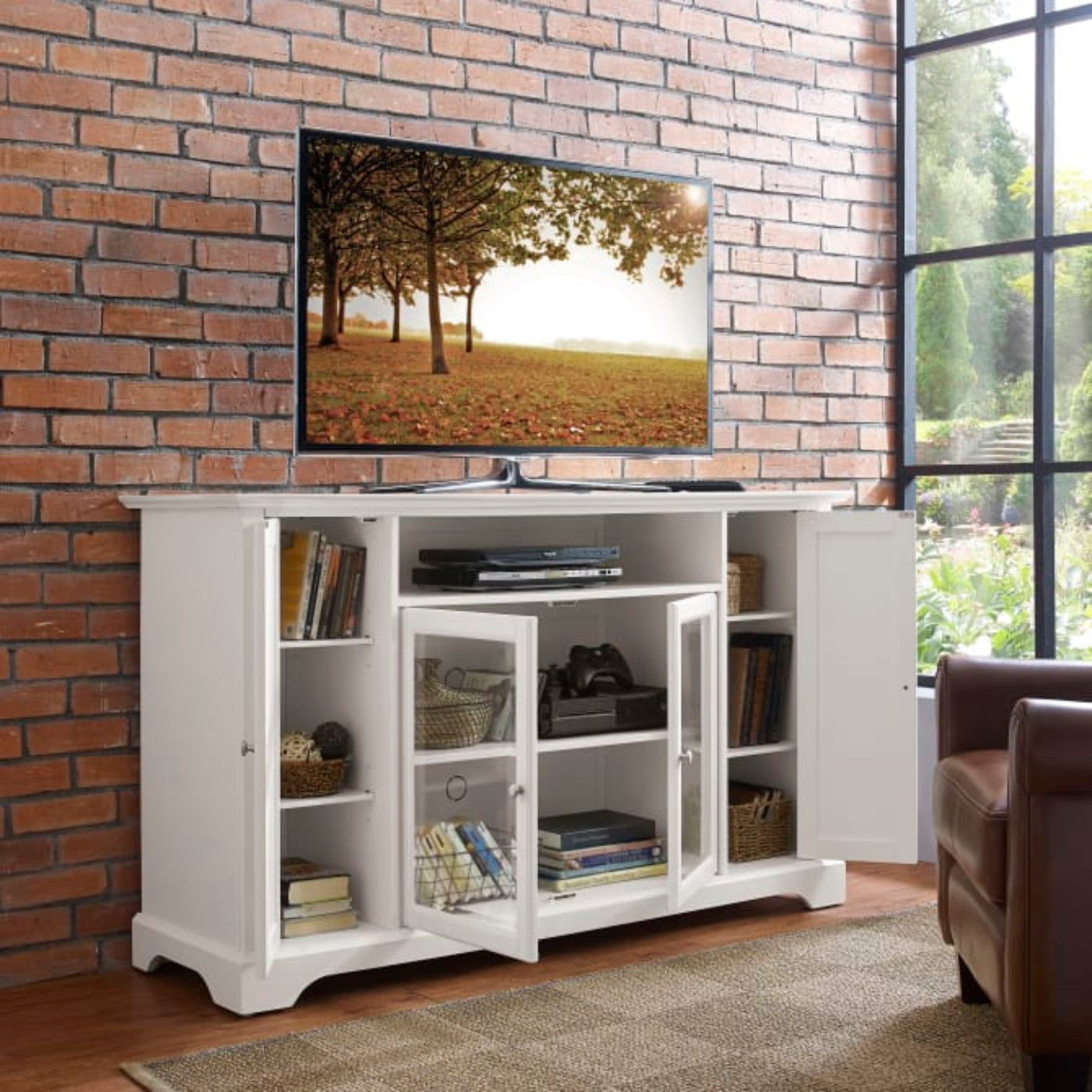 Crosley Campbell 60" Tv Stand White - CF101060-WH