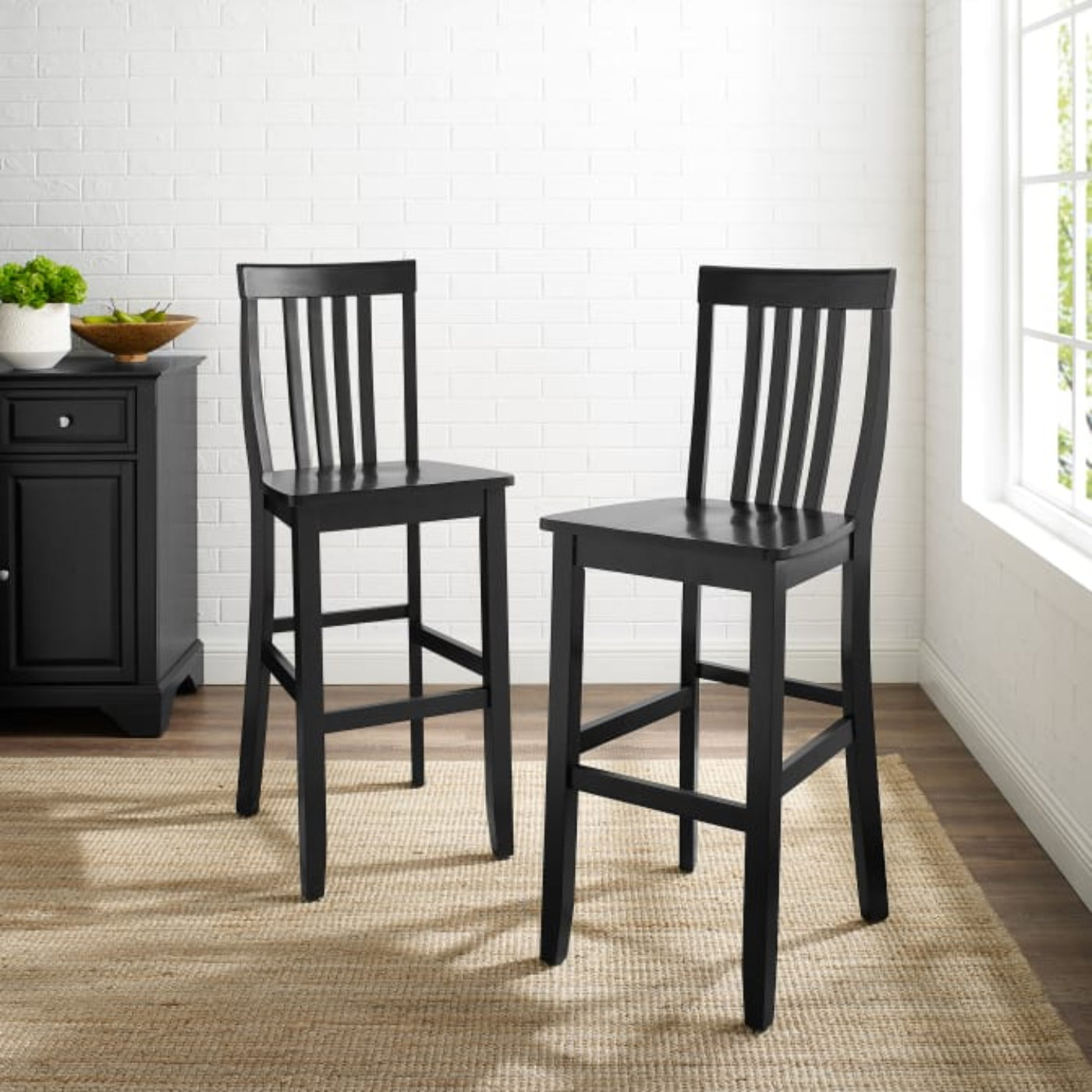 Crosley School House 18.25 Inch 2pc Bar Stool Set - CF500330