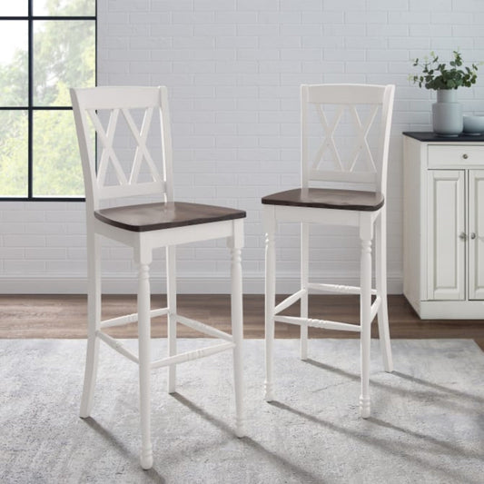 Crosley Shelby 18 Inch 2pc Bar Stool Set - CF501030-WH