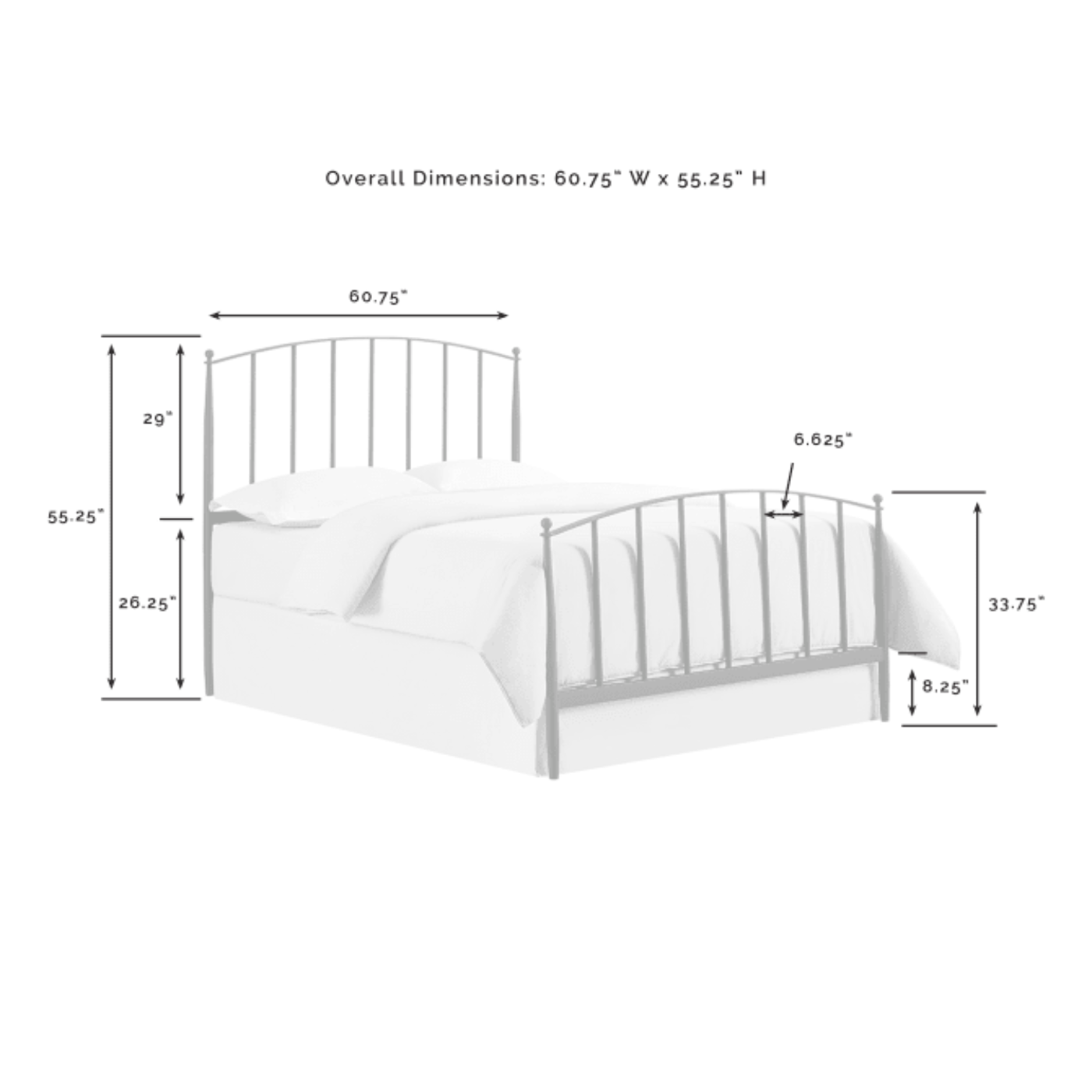 Crosley Whitney Queen Headboard And Footboard Black - CF91002-503BK
