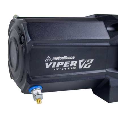 MotoAlliance Viper V2 ATV/UTV Winch Wide Spool 6000lbs New - VT6000SE_BK