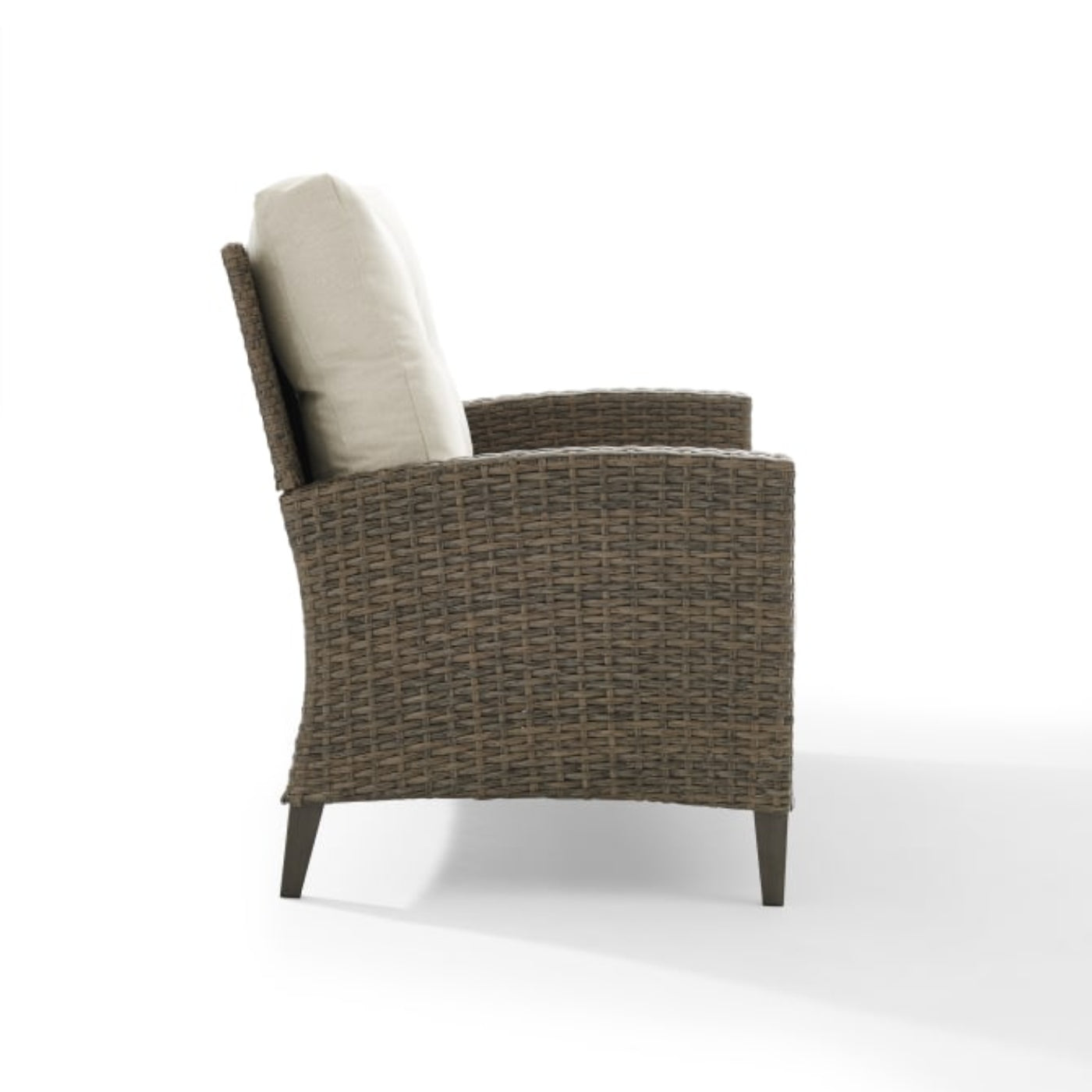 Crosley Rockport 53.25 Inch Outdoor Wicker High Back Loveseat Oatmeal - CO7161-LB