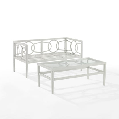 Crosley Ashford 2pc Outdoor Metal Conversation Set - CO7350GY-CR