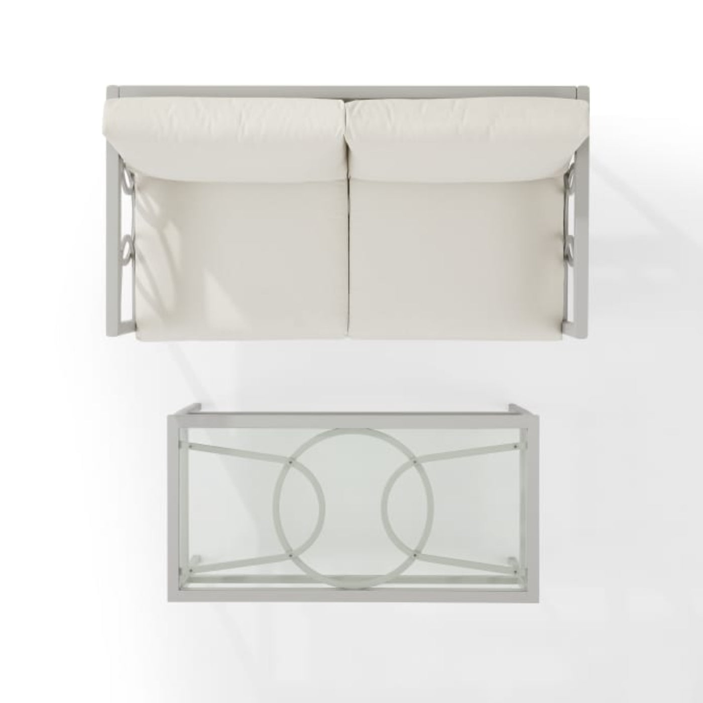 Crosley Ashford 2pc Outdoor Metal Conversation Set - CO7350GY-CR