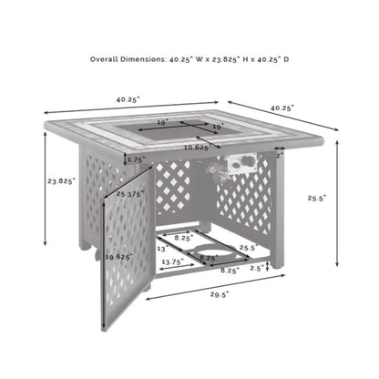 Crosley Tucson 40.25 Inch Fire Table Brown - CO9011-BR