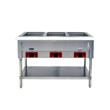 Atosa CSTEA-3 1500W/120V Electric Steam Table, 3 Open Wells - CSTEA-3