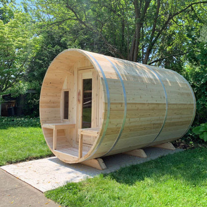 Dundalk LeisureCraft Canadian Timber Tranquility 4-5 Person Barrel Sauna CTC2345 - CTC2345-NH