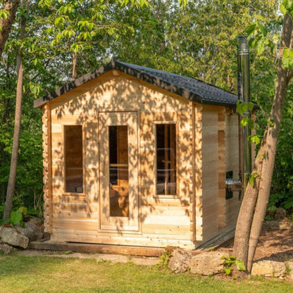 Dundalk LeisureCraft Canadian Timber Georgian 5-6 Person Cabin Sauna with Changeroom - CTC88CE