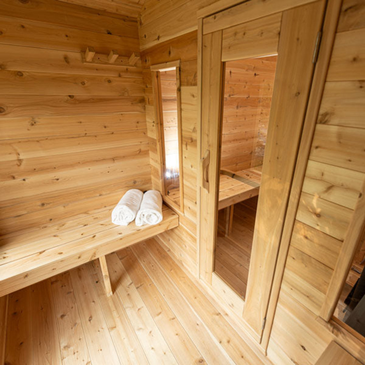 Dundalk LeisureCraft Canadian Timber Georgian 5-6 Person Cabin Sauna with Changeroom - CTC88CE