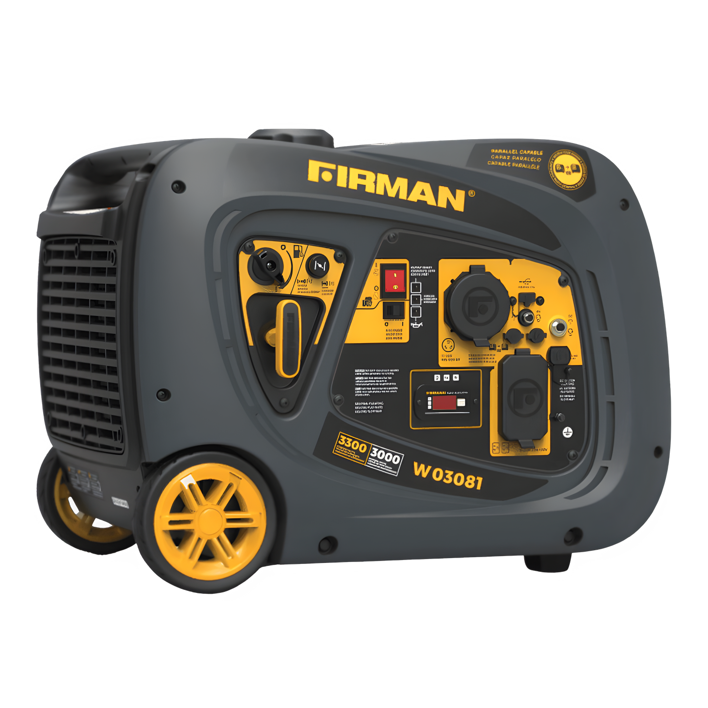 Firman W03081 3000W/3300W Recoil Start Gas Inverter Generator Manufacturer RFB W03081