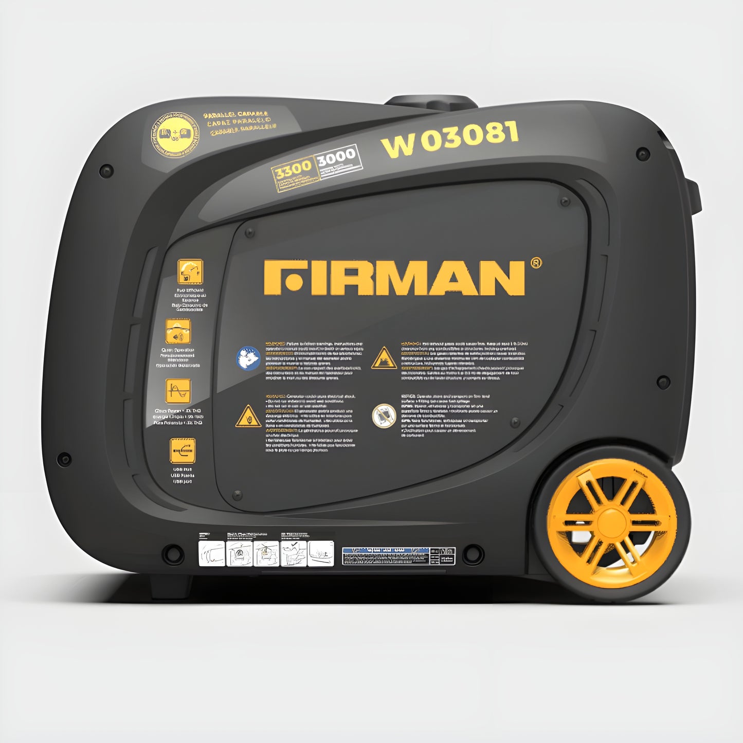 Firman W03081 3000W/3300W Recoil Start Gas Inverter Generator Manufacturer RFB W03081