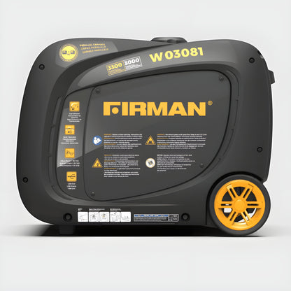 Firman W03081 3000W/3300W Recoil Start Gas Inverter Generator Manufacturer RFB W03081