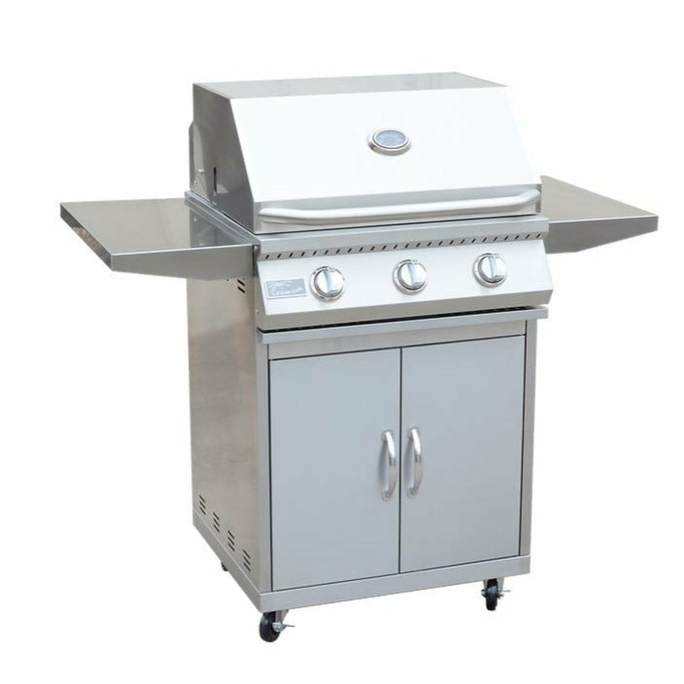 KOKOMO 3 Burner 26 inch Cart Model BBQ Grill With Locking Casters - KO-BAK3BG+KO-BAK3BG-C