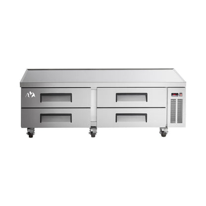 Chef AAA Commercial 72" Chef Base Refrigerator 4 Drawer 1100lbs Capacity - TCB72-D4