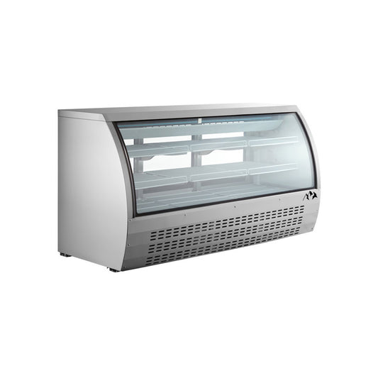 Chef AAA - DC200-HC, Commercial 82" Deli Case Refrigerator Stainless Steel Meat Display 32cu.ft. - DC200-HC